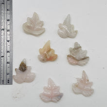 Load image into Gallery viewer, 7 Pink Peruvian Opal 19x17mm Leaf Briolette Beads for Jewelry Making 10823D