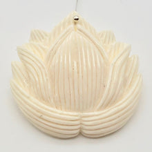 Load image into Gallery viewer, Glamorous Waterbuffalo Bone Lotus Flower Pendant Bead 10750 - PremiumBead Alternate Image 2