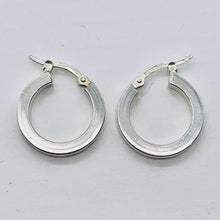 Load image into Gallery viewer, Sterling Silver Hoop Earrings | 1" Long | Silver | 1 Pair |