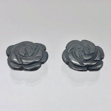 Load image into Gallery viewer, Bloomin' 2 Carved Hematite Rose Flower Beads | 21x7mm | Graphite | 9290HM - PremiumBead Alternate Image 2