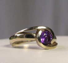 Load image into Gallery viewer, Dynamic Purple Amethyst in Solid 14Kt White Gold Ring Size 3 3/4 9982Au - PremiumBead Alternate Image 3