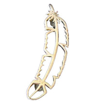 Load image into Gallery viewer, Fancy! One 6 Gram Sterling Silver Feather Pin 7680