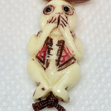 Load image into Gallery viewer, No Evil Monkey 3 Etched Waterbuffalo Bone Beads 5660xx - PremiumBead Alternate Image 4