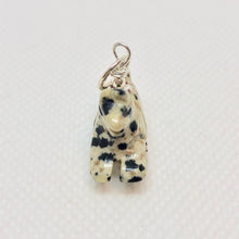 Load image into Gallery viewer, Carved Dalmatian Stone Pony Sterling Silver Pendant! 509271DSS - PremiumBead Alternate Image 2