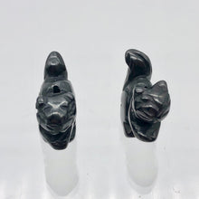 Load image into Gallery viewer, Nuts 2 Hand Carved Animal Hematite Squirrel Beads | 21.5x14x10mm | Graphite - PremiumBead Alternate Image 8