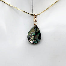 Load image into Gallery viewer, Abalone 14K Gold Filled Drop Pendant | 1" Long | Blue |