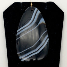 Load image into Gallery viewer, Stunning! Black and White Sardonyx 14Kgf Wire Wrap Pendant | 2 3/4 Inch Long |