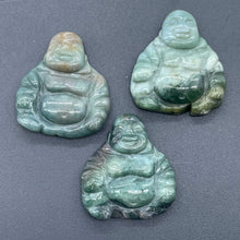 Load image into Gallery viewer, Exotic Fancy Jasper Hand Carved Buddha Bead | 33x30x7mm | Blue Green