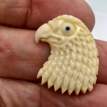 Load image into Gallery viewer, Waterbuffalo Bone Bald Eagle | 25x22x6mm | Cream | 1 Bead - PremiumBead Alternate Image 2