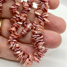 Load image into Gallery viewer, Ballerina Pink Keishi FW Pearl Strand | 9x5x2mm | Rose | Keishi | 80+ pearls | - PremiumBead Alternate Image 6