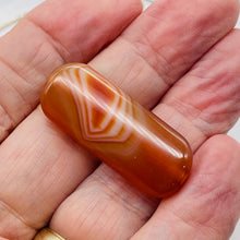 Load image into Gallery viewer, 1 Bead of Red Orange Sardonyx 41x16mm Pendant Bead 9589A