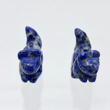Load image into Gallery viewer, Nuts 2 Hand Carved Animal Sodalite Squirrel Beads | 22x15x10mm | Blue - PremiumBead Alternate Image 3