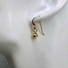 Load image into Gallery viewer, 14K Gold 5mm Ball Drop Earrings | 3/4" Long | Gold | 1 Pair Earrings |