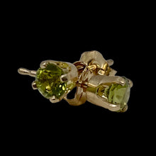 Load image into Gallery viewer, Peridot 14K Gold 4mm Round Stud Earring | 4mm | Green | 1 Pair |