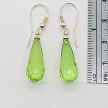 Load image into Gallery viewer, Amber Sterling Silver Earrings | 2 1/2" Long | Green | 1 Pair |