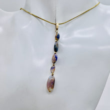 Load image into Gallery viewer, Opal 14K Gold Filled Drop | 2 1/4" Long | Blue Green Fire | 1 Pendant