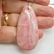 Load image into Gallery viewer, Natural Lacy Pink Rhodochrosite Pendant Bead | 60x30mm| Pink | Teardrop | 1 Bd |
