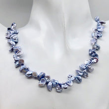 Load image into Gallery viewer, Baby Blue Keishi FW Pearl 12 1/2" Strand | 9x6x3 to 7x7x4mm | Blue | 62pearls |