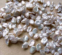 Load image into Gallery viewer, Rose Petal White Keishi Pearls | 12x7mm | White | Keishi | 6 pearls |