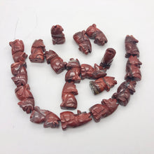 Load image into Gallery viewer, New Moon Howling Red Jasper Wolf Coyote Figurine | 21x11x8mm | Red - PremiumBead Alternate Image 8