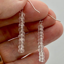 Load image into Gallery viewer, Light Pink Clouds Rose Quartz Sterling Silver Semi Precious Gemstone Earrings - PremiumBead Alternate Image 2
