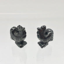 Load image into Gallery viewer, 2 Cute Carved Hematite Rooster Beads | 21x16x7.5mm | Graphite - PremiumBead Alternate Image 9