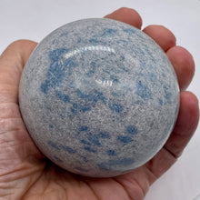 Load image into Gallery viewer, K2 Stone Meditation Scrying Sphere | 3" | White Blue | 1 Display Sphere|