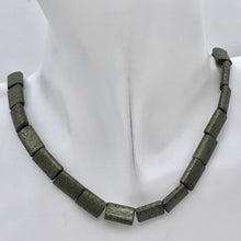 Load image into Gallery viewer, Hot Aztec Gold Pyrite 12x7mm Flat Tube Bead 8 inch Strand 9545HS - PremiumBead Alternate Image 3