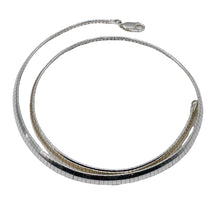 Load image into Gallery viewer, Italian 32 Grams Shimmering Solid Sterling Silver 6mm Omega Necklace | 20 Inch |