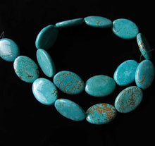 Load image into Gallery viewer, Turquoise Howlite 25x18mm Oval Bead Strand 110172 - PremiumBead Alternate Image 2