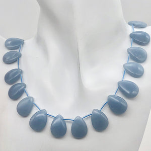 13 Blue Pectolite / Angelite Briolette Beads for Jewelry Making - PremiumBead Alternate Image 3