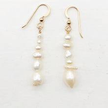 Load image into Gallery viewer, Asymmetrical Freshwater Pearl 14K Gold Filled Drop/Dangle Earrings| 2 " Drop|
