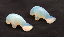 Load image into Gallery viewer, Grace 2 Opalized Glass Manatee Beads | 21x11x9mm | Opalike - PremiumBead Alternate Image 4