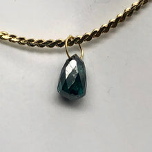 Load image into Gallery viewer, 0.8cts Blue Diamond Briolette 18K Gold Pendant - PremiumBead Alternate Image 6