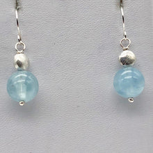 Load image into Gallery viewer, Aquamarine Sterling Silver Drop earrings | 1 pair | Blue | 1 Earrings |