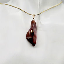 Load image into Gallery viewer, Fancy Jasper Calla Lily 14K Gold Filled Flower Pendant |1 3/4" Long | Red |