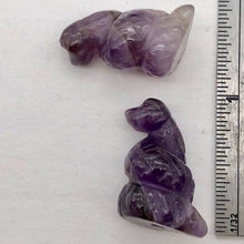 Load image into Gallery viewer, Amethyst Carved Snake Serpent Worry Stone Figurine | 20x11x7mm | Purple - PremiumBead Alternate Image 8