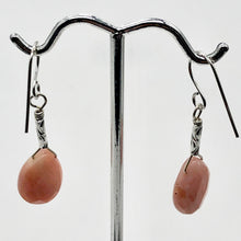 Load image into Gallery viewer, Botswana Sterling Silver Faceted Briolette Earrings | 1 1/2" Long | Peach |
