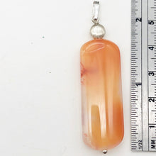Load image into Gallery viewer, Red Orange Sardonyx Pendant with Sterling Silver Accent Bead | 2 1/4" Long |