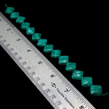 Load image into Gallery viewer, Superb Malachite Diagonal Square Bead 7.75 inch Strand | 14x12x4mm | 14 Beads |