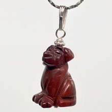 Load image into Gallery viewer, Red Jasper Dog Pendant | Semi Precious Stone Jewelry | Sterling Silver |