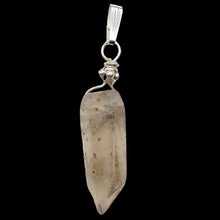Load image into Gallery viewer, Smoky Quartz Sterling Silver Crystal | 1 1/2" Long | Smoky Clear | 1 Pendant |