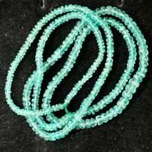 Load image into Gallery viewer, Emerald Graduated Faceted 17" Strand Rondell | 2-3 mm | Green | 300 Beads |