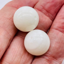Load image into Gallery viewer, Onyx White Large Round Bead Parcel | 17mm | White | 2 Beads |