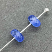Load image into Gallery viewer, Tanzanite Smooth Rondelle 3.2tcw AAA Beads | 6 to5x4mm | Blue | 2 Beads
