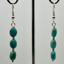 Load image into Gallery viewer, Designer USA Natural Turquoise Sterling Silver 2 inch Drop Gemstone Earrings - PremiumBead Alternate Image 5