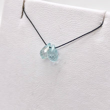 Load image into Gallery viewer, Pair (2) Rare Natural Light Blue Zircon Faceted 7.5x5-6x4mm Briolette Beads 4881 - PremiumBead Alternate Image 9