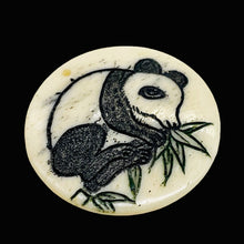 Load image into Gallery viewer, Koala Round Pendant Bead | 25x4mm | Black Green White | 1 Bead |