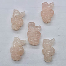 Load image into Gallery viewer, 2 Rose Quartz Carved Seahorse Beads | 35x19x5mm | Pink
