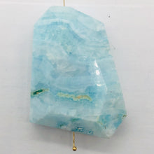 Load image into Gallery viewer, 96cts Druzy Natural Hemimorphite Pendant Bead | Blue | 36x28x10mm | 1 Bead |